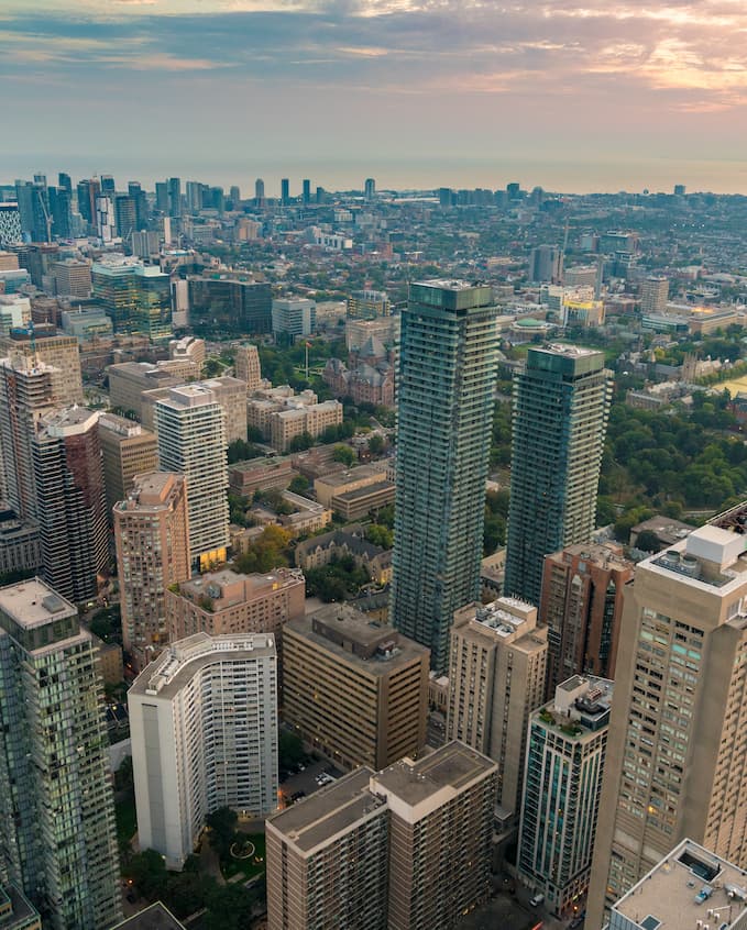 Overview of One Bloor's exterior designs providing unparalleled views of the surrounding cityscape